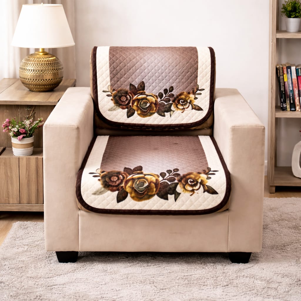RichBox 10 Piece Sofa Seat Cover Set for 3+1+1 Sofa | 23 x 27 Inch DIY Cut-to-Fit | Ultrasonic Quilted Anti-Skid Sofa Protector | Washable Seat Covers